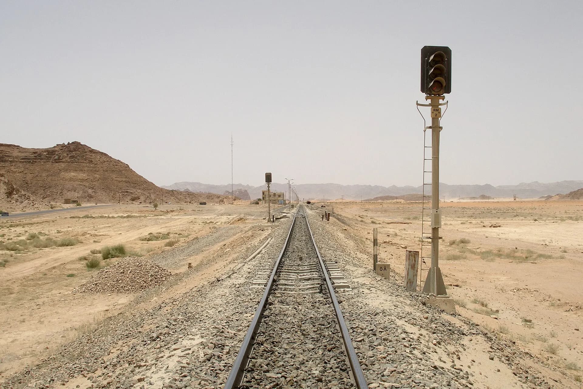 Wadi Rum railway track, Hejaz railway, Jordan