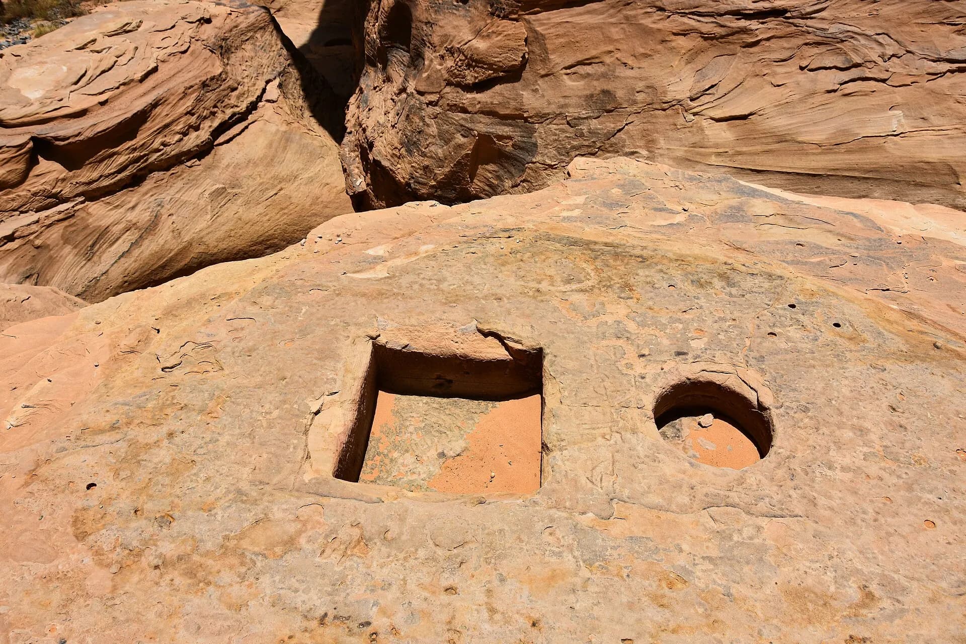 Probable ancient ritual site behind Jabal Ikmah near a large group of early Islamic inscriptions; al-Ula, Saudi Arabia (2)