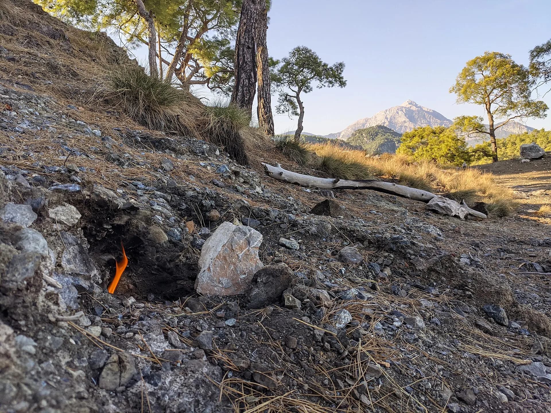 Northern Yanartaş flame close to Pass Chimaera