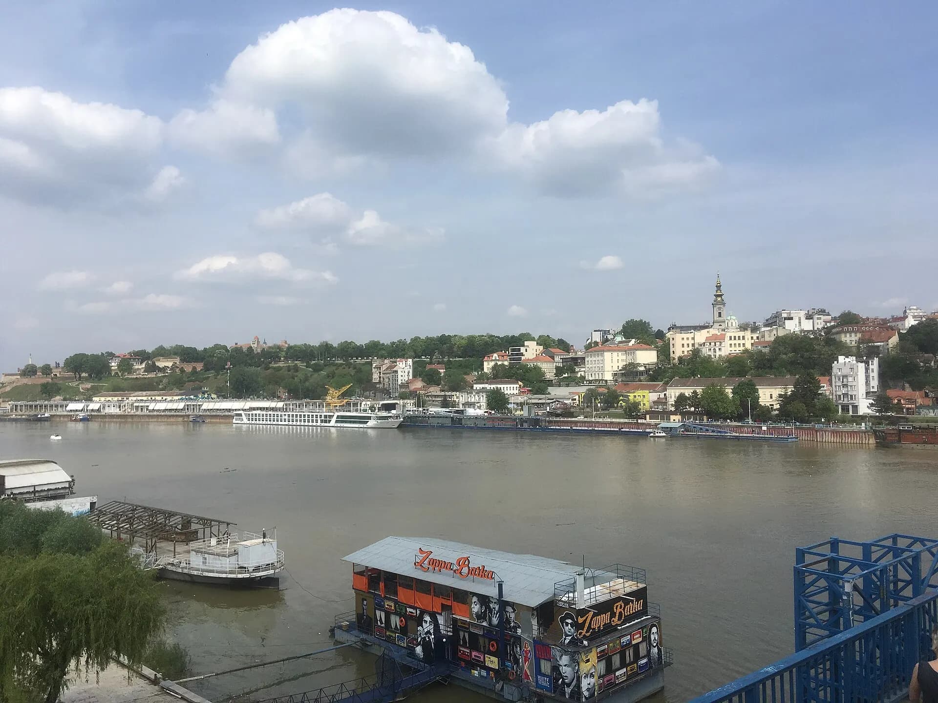 The river Sava from the Branko's Bridge in Belgrade in Belgrade