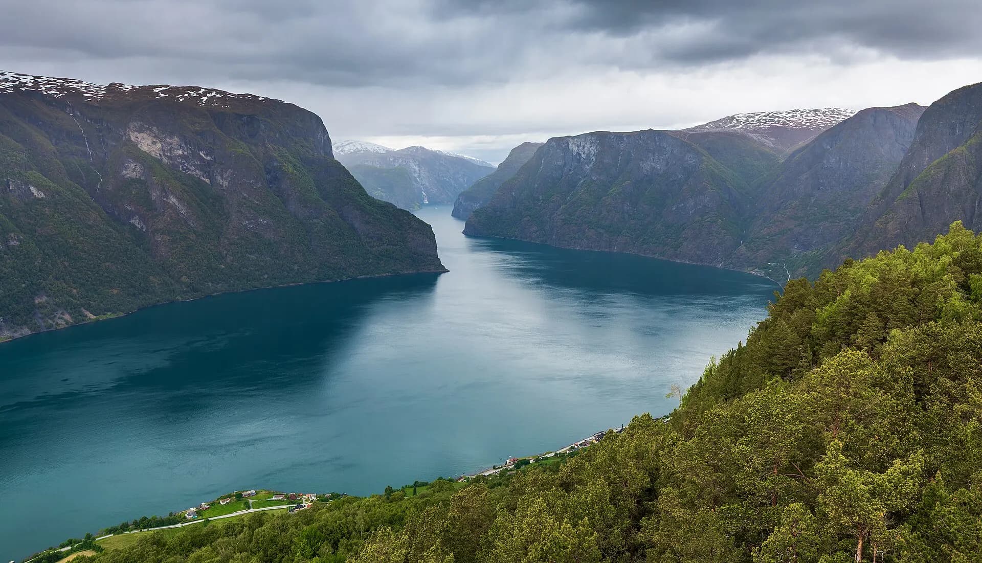 Aurlandsfjorden from Stegastein, Aurland, Vestland, Norway, 2025 June