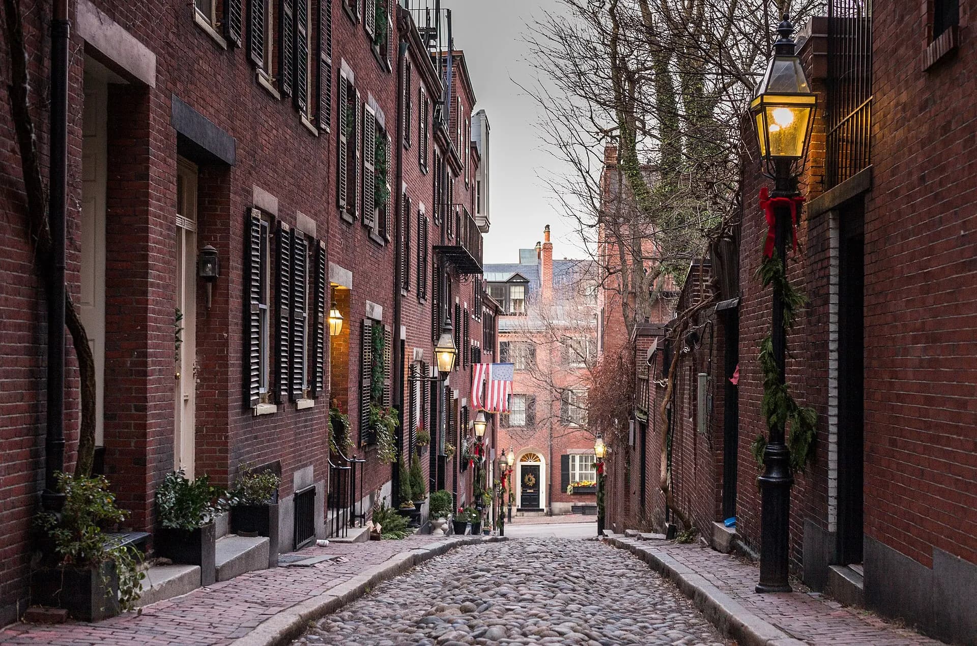 Acorn Street, Beacon Hill, Boston