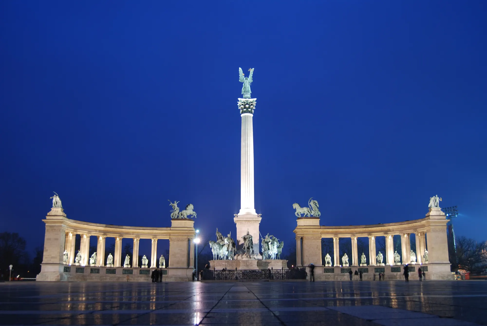 The Millennium Monument in Heroes' Square, Budapest, Hungary