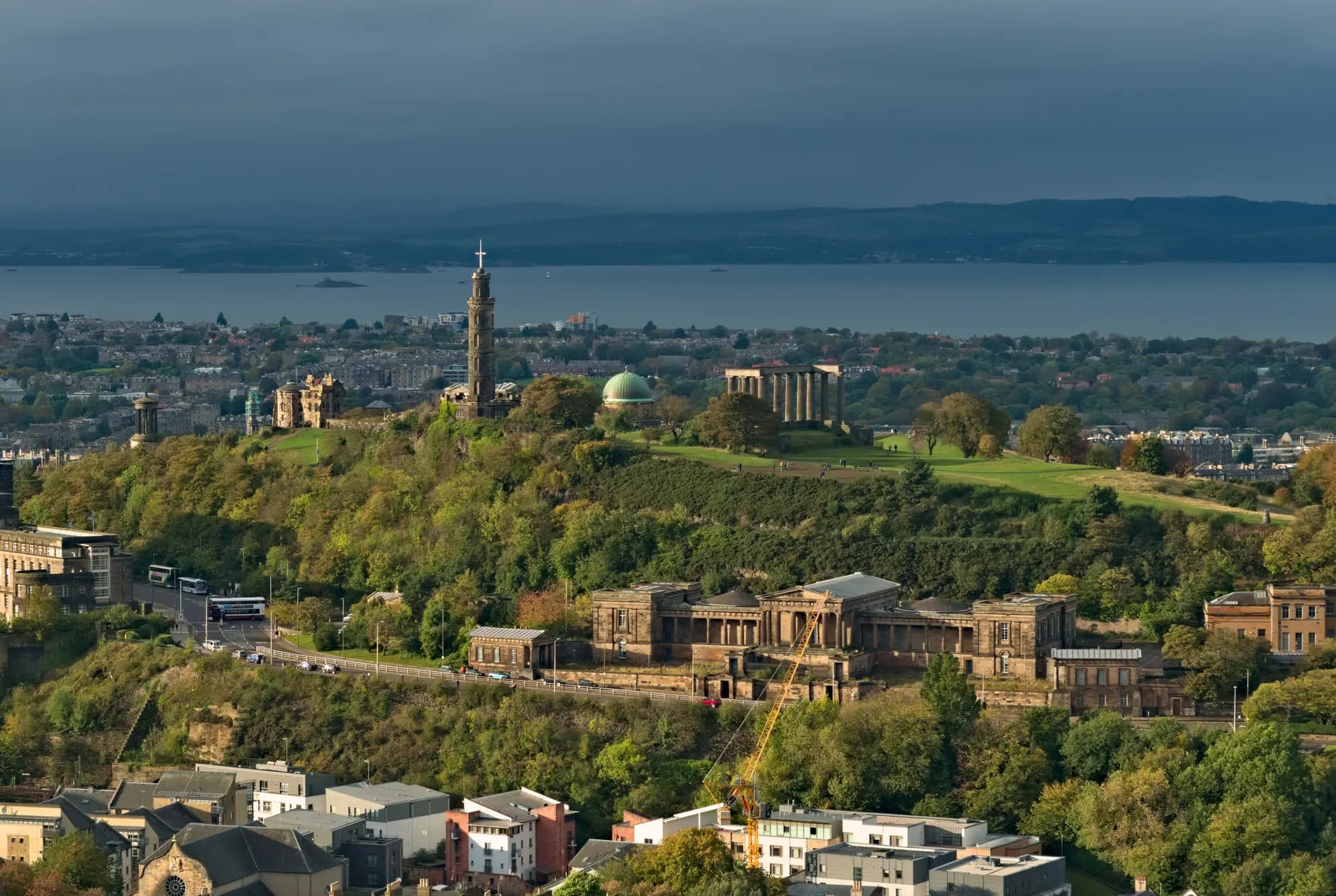 Edinburgh Calton Hill from Salisbury Crags 20211019