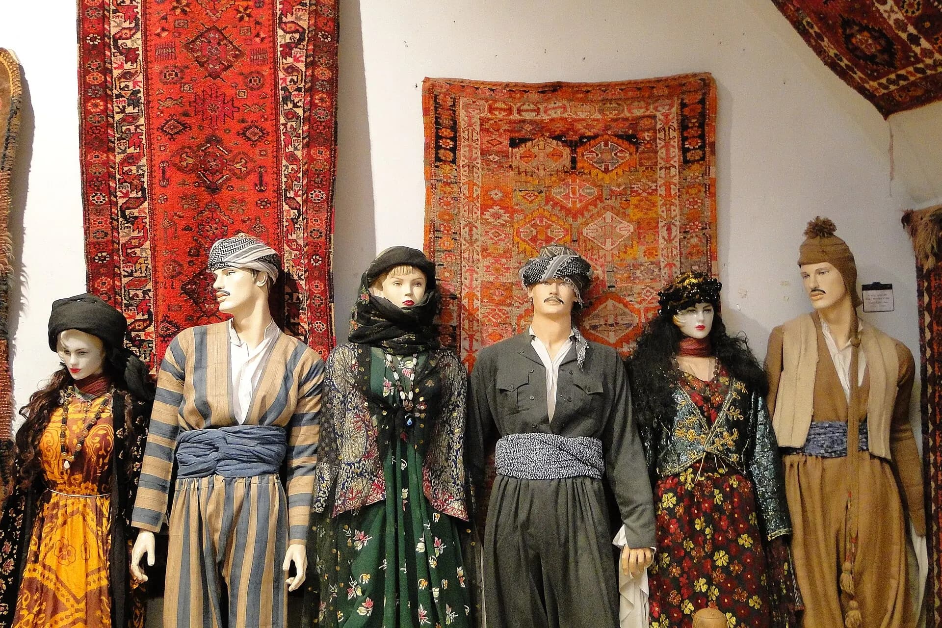 Kurdish Costumes on Display - Kurdish Textile Museum - Erbil - Iraq