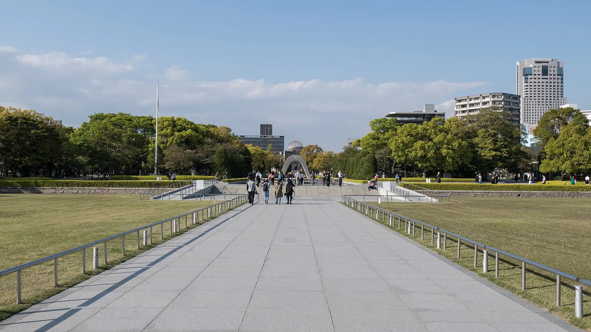 Peace Memorial Park and Cenotaph, Hiroshima, South view 20190417 1