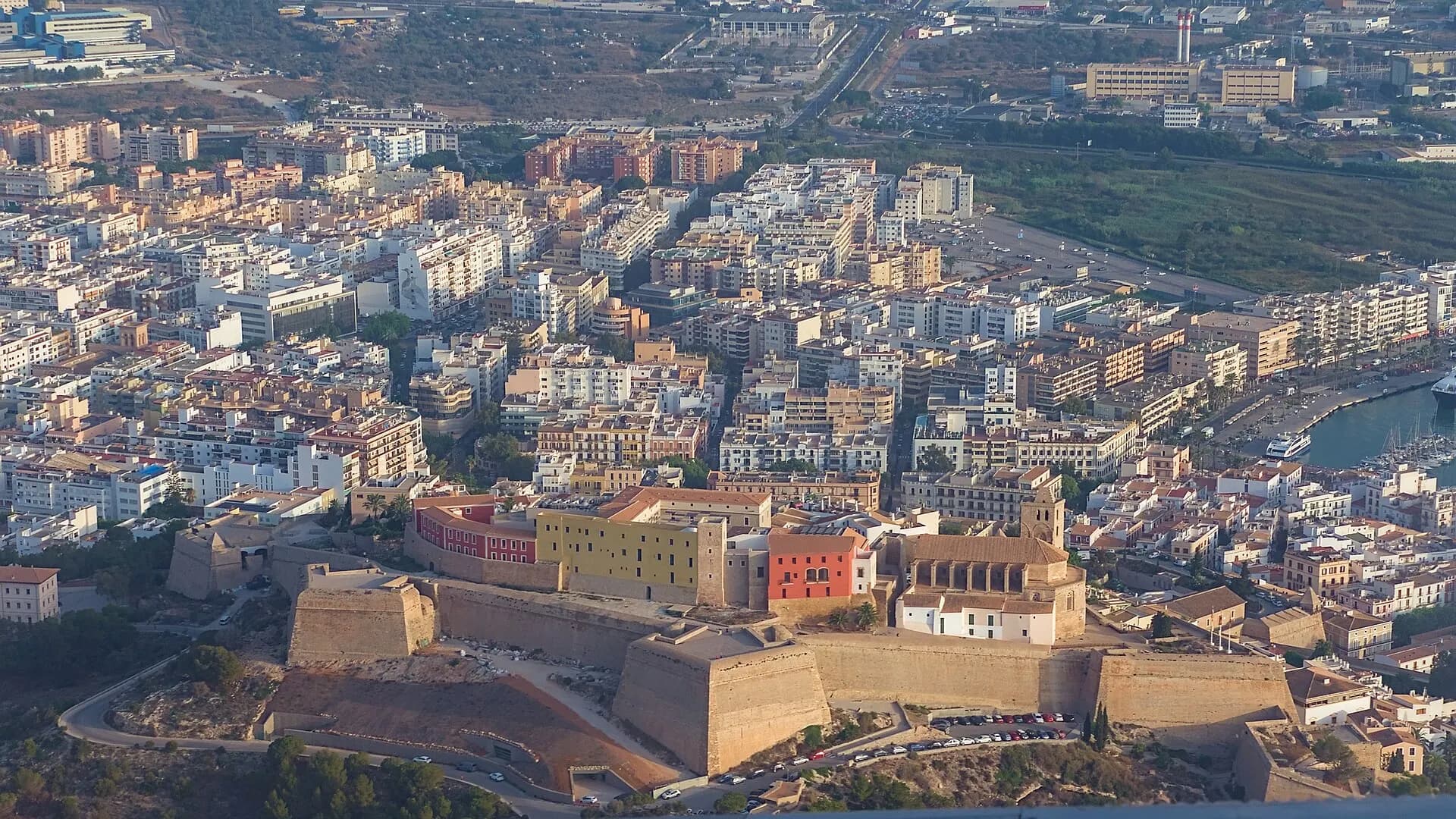 Eivissa - Dalt Vila from Airplane