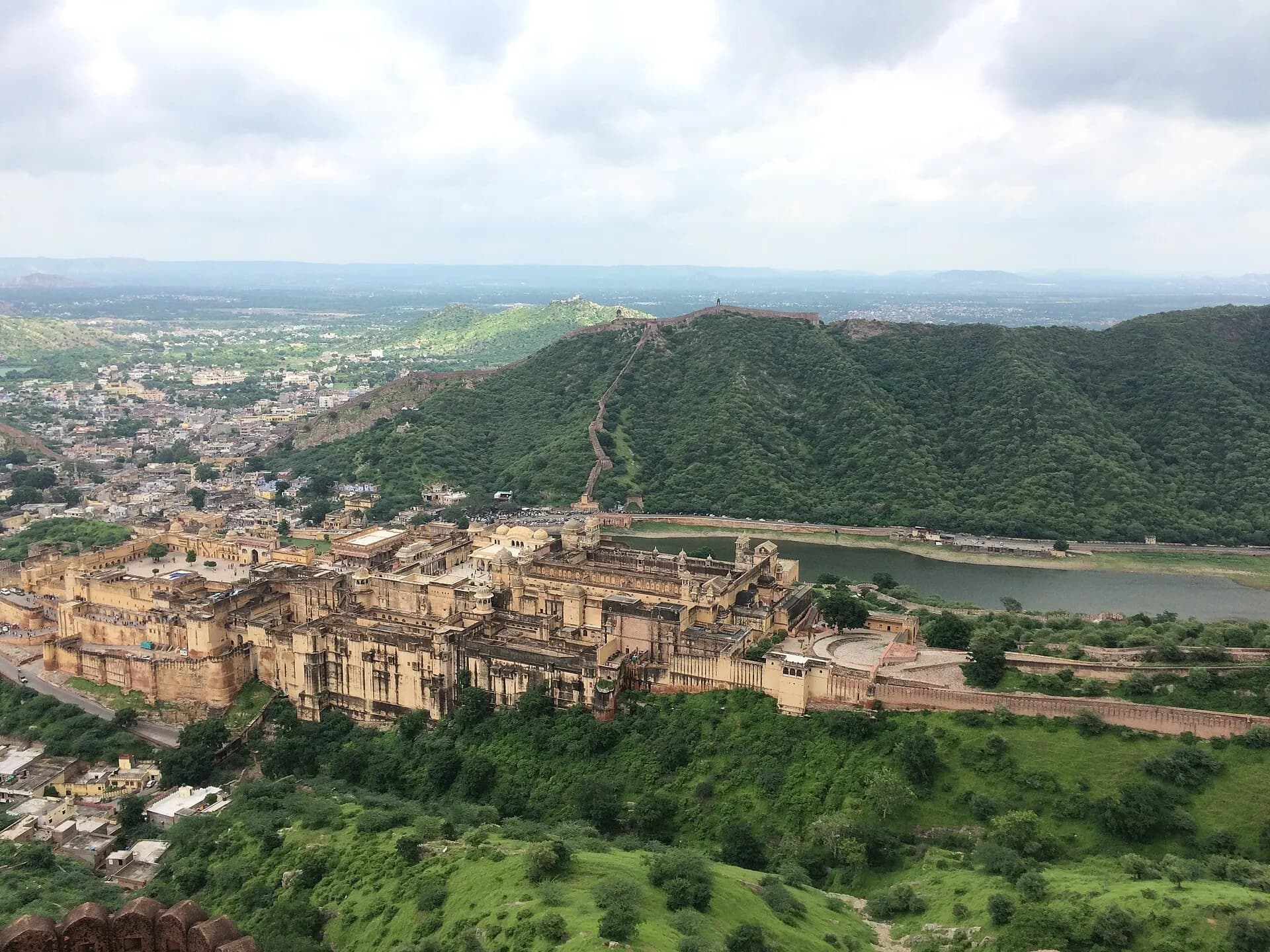 Amber Fort and Maota Lake seen from Jaigarh Fort