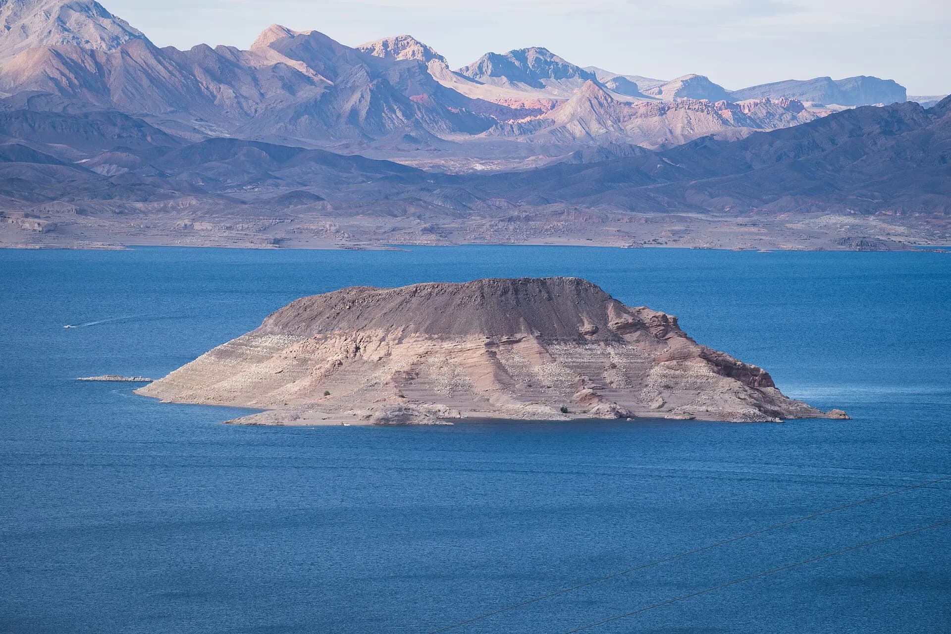 Sentinel Island in Lake Mead, Lake Mead National Recreation Area, Nevada
