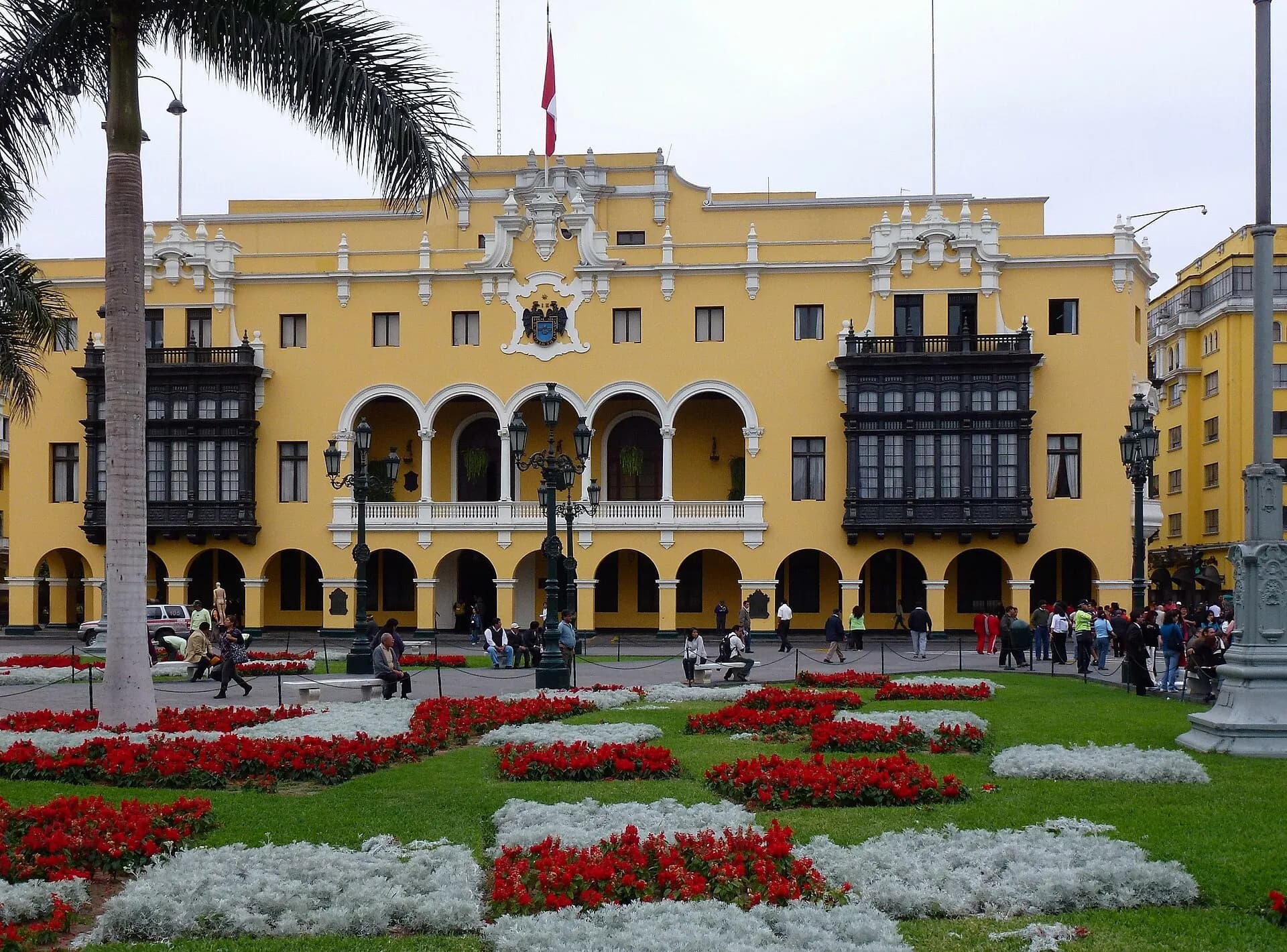 Palacio municipa Plaza Mayor, Lima Pérou en 2011