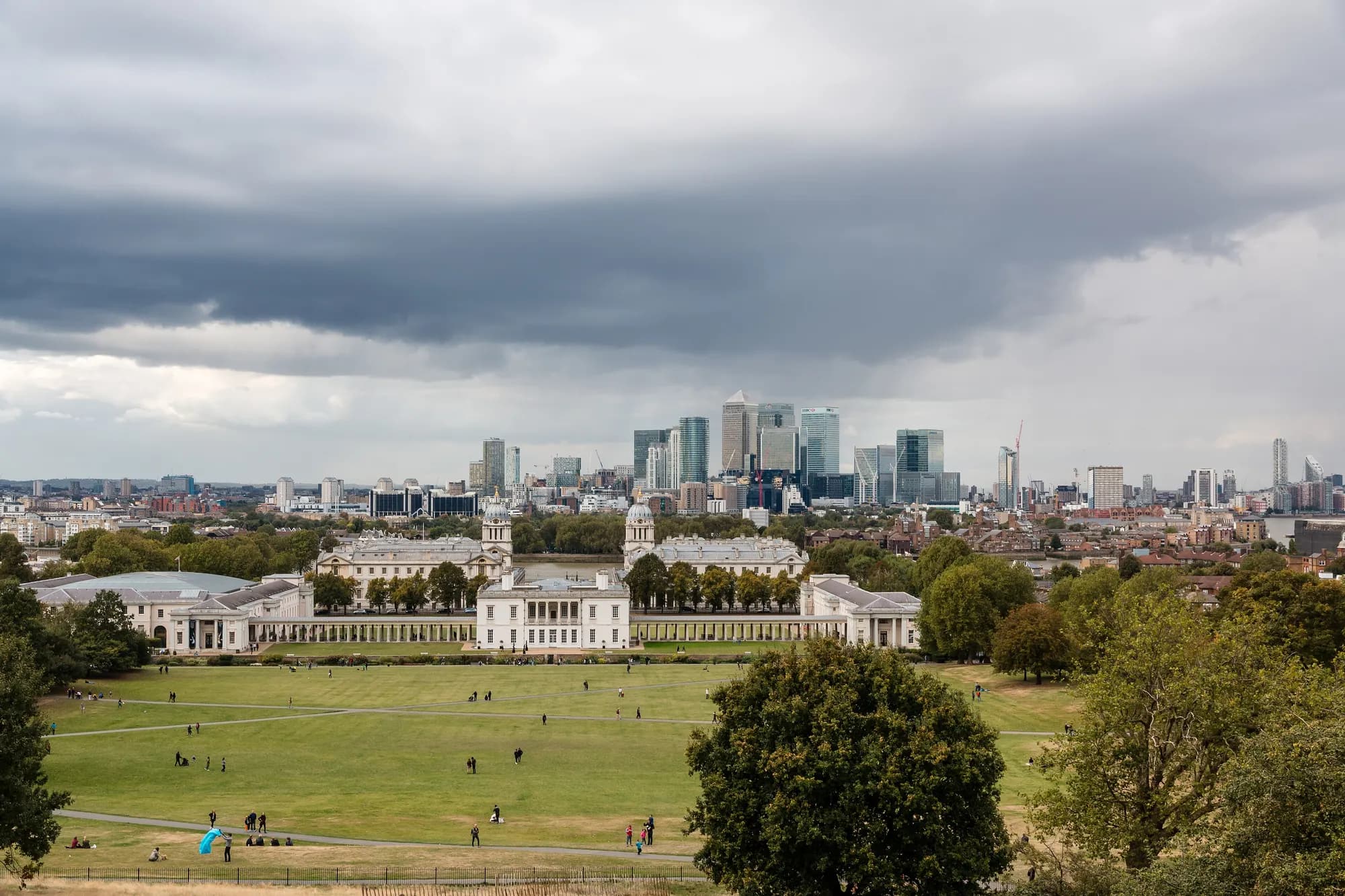 London, Greenwich, Blick vom Hügel des Royal Greenwich Observatory -- 2016 -- 4730