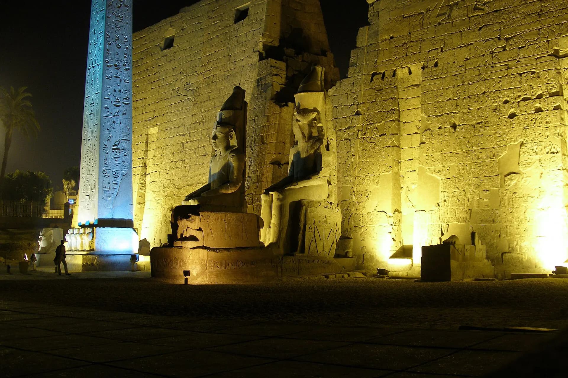 Luxor Temple at night, Luxor, Egypt