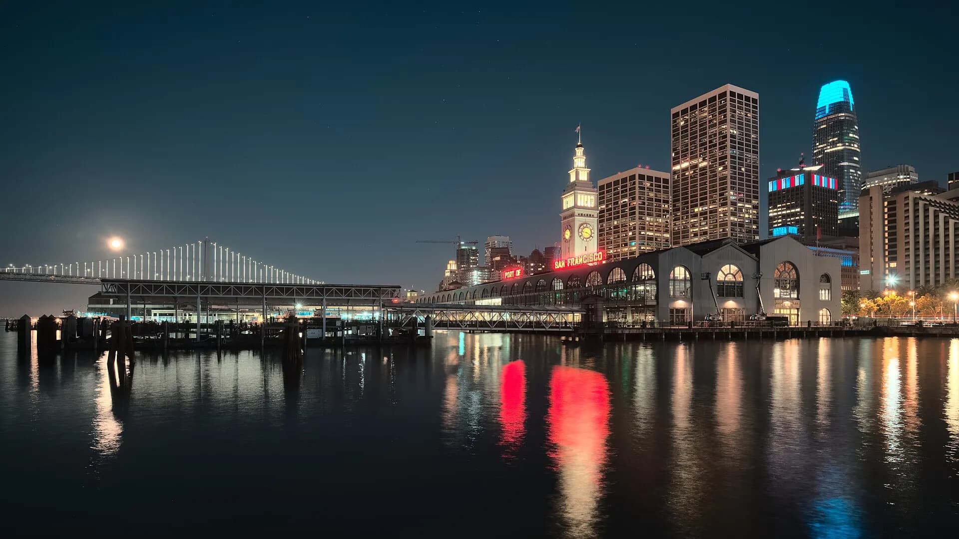 View of the Ferry Building from Pier 1, San Francisco dllu
