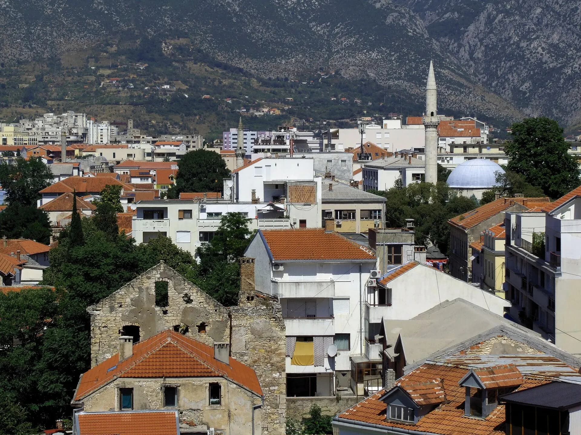 Mostar - view from Koski Mehmed Pasha Mosque