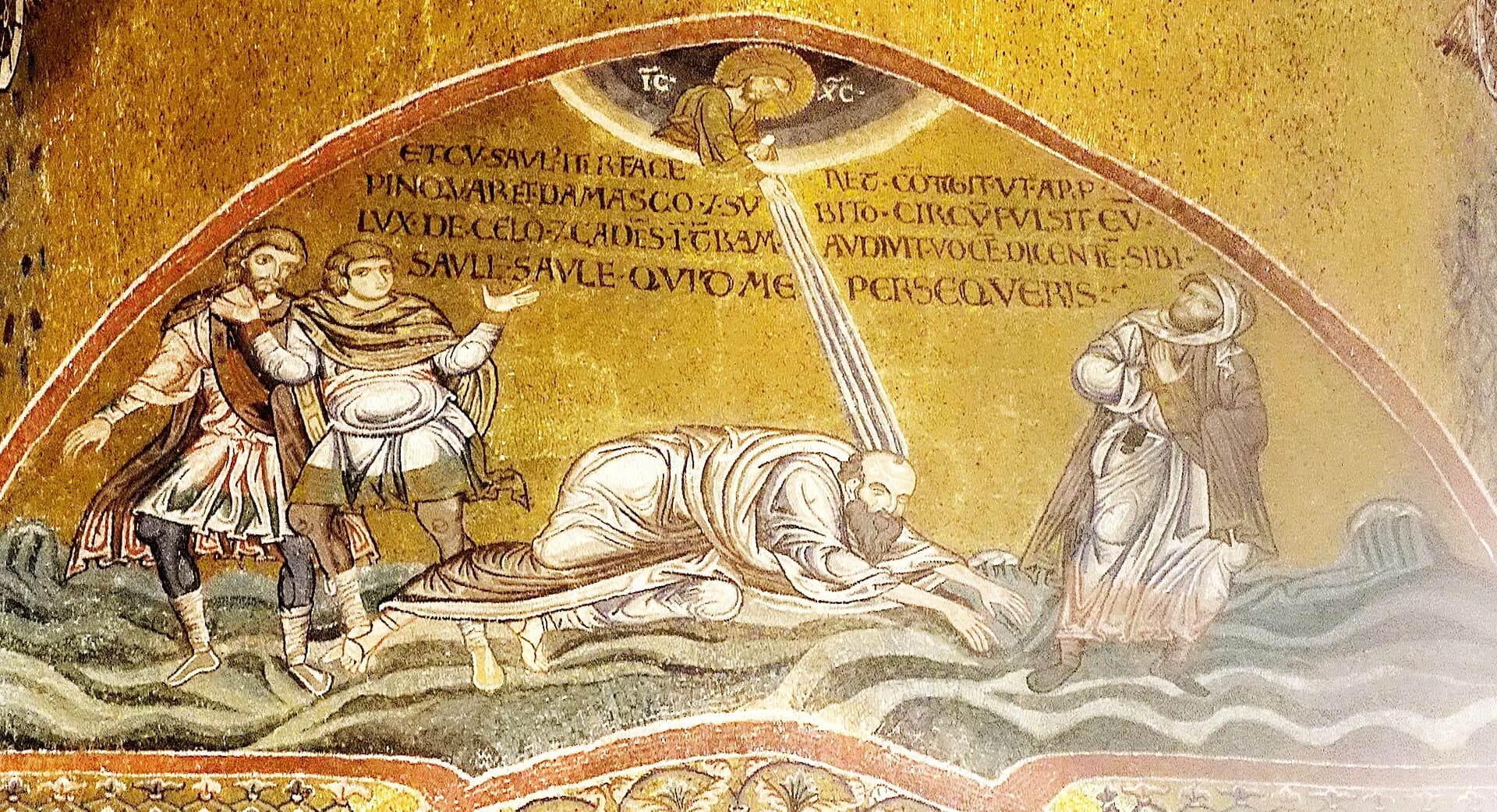 Cathedral (Monreale) - Chapel of S. Paul South arch - Conversion on the road to Damascus
