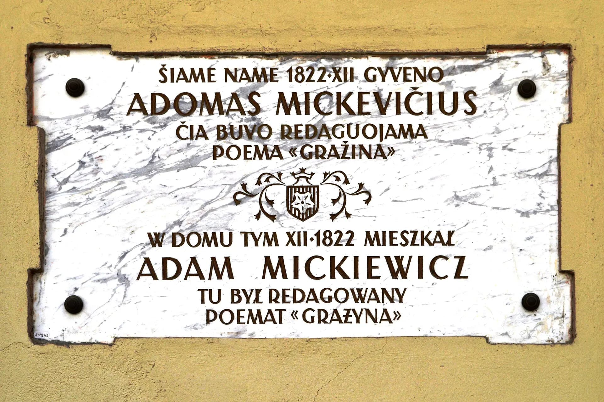 Adam Mickiewicz Vilnius 15