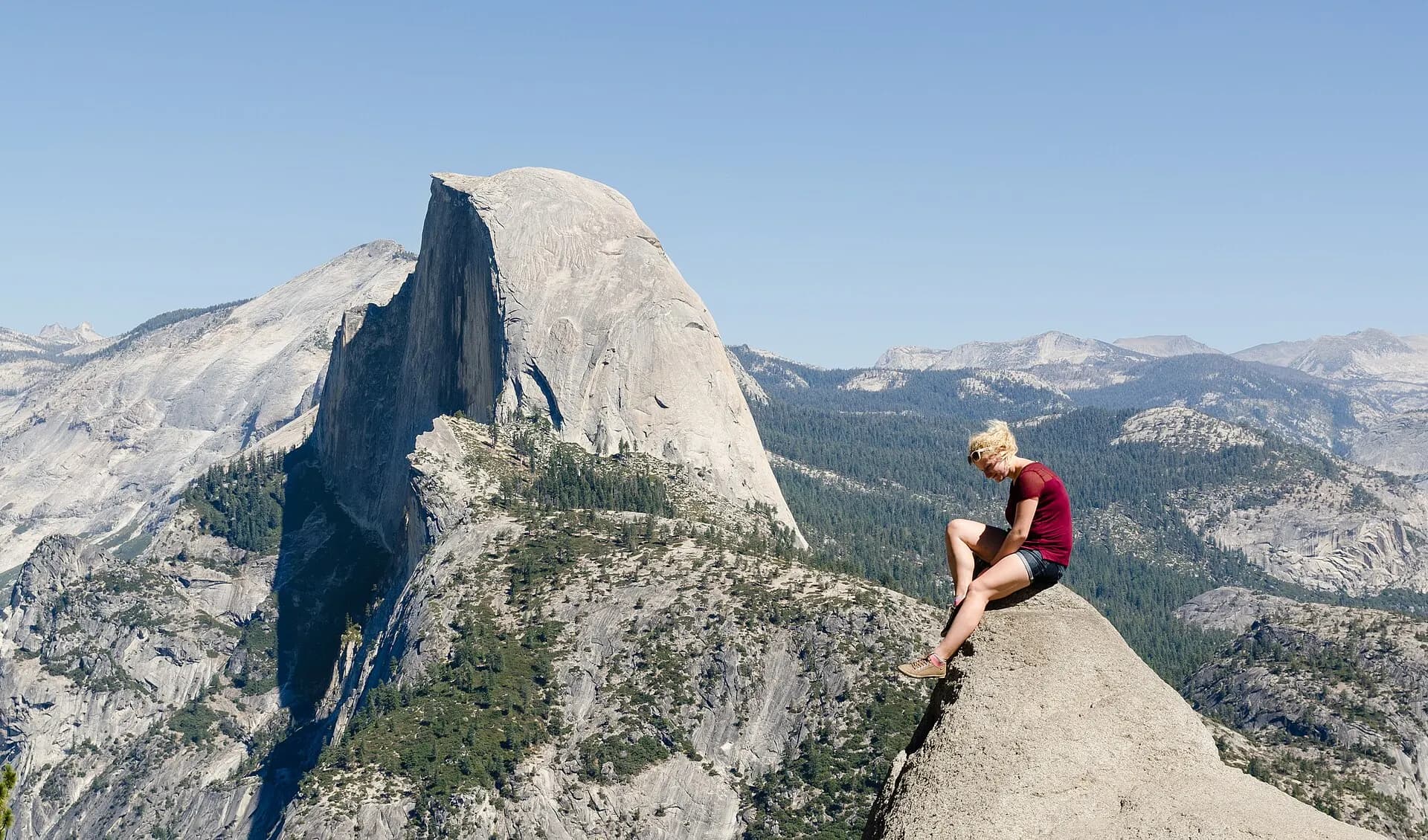 Girl Posing at Glacier Point Yosemite 2013